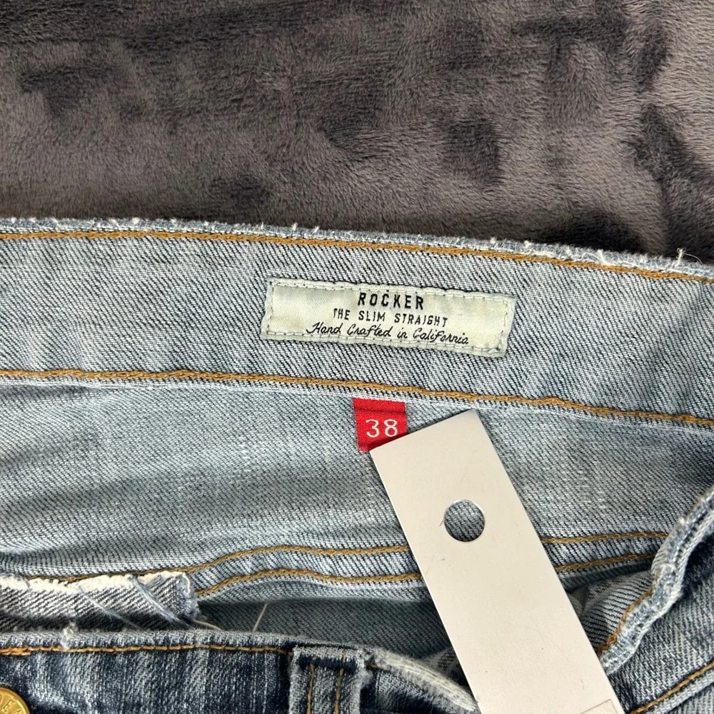 Agave Denim Rocker Jeans Mens 38 Blue Slim Straight Leg Handcrafted California